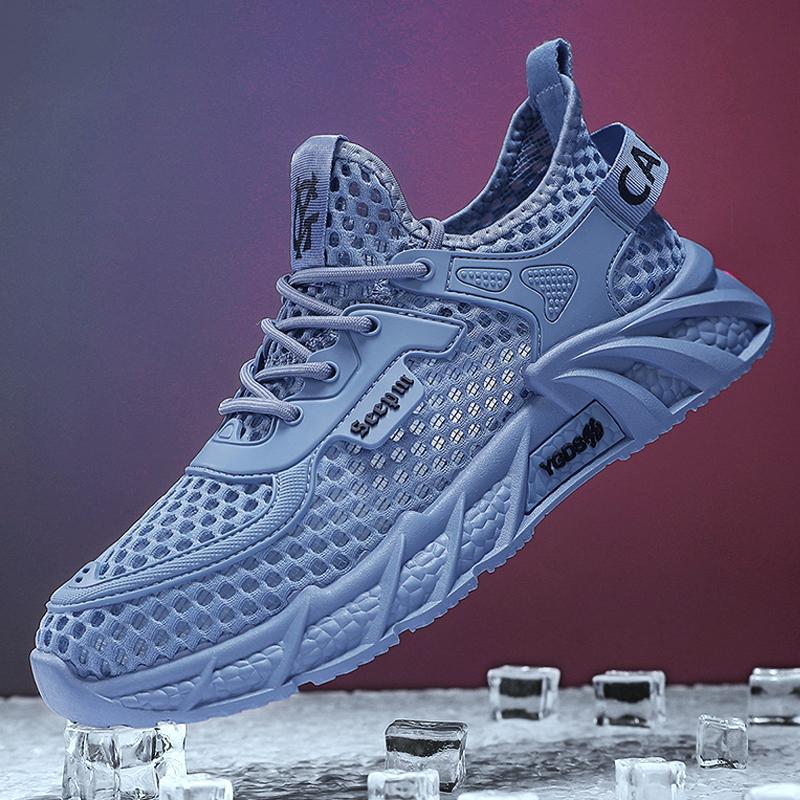 Nuevos zapatos de hombre de verano transpirables, zapatos deportivos casuales de moda, zapatos de malla transpirables de secado rápido, zapatos de moda ligeros y cómodos