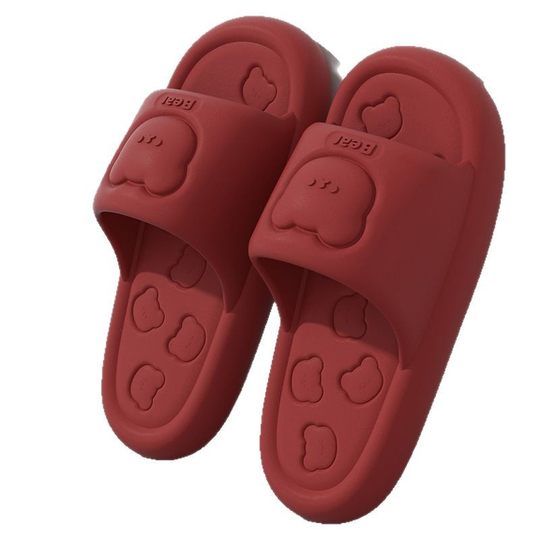 Thick-bottom Slip-on Feeling EVA Slippers Parent-child Summer Indoor Home Bathroom Non-slip Deodorant Outer Wear Thick-bottom Slippers