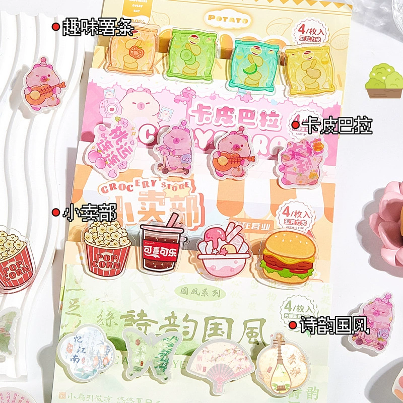 Acrylic double-sided cartoon cute storage system for elementary school students, scheduler
