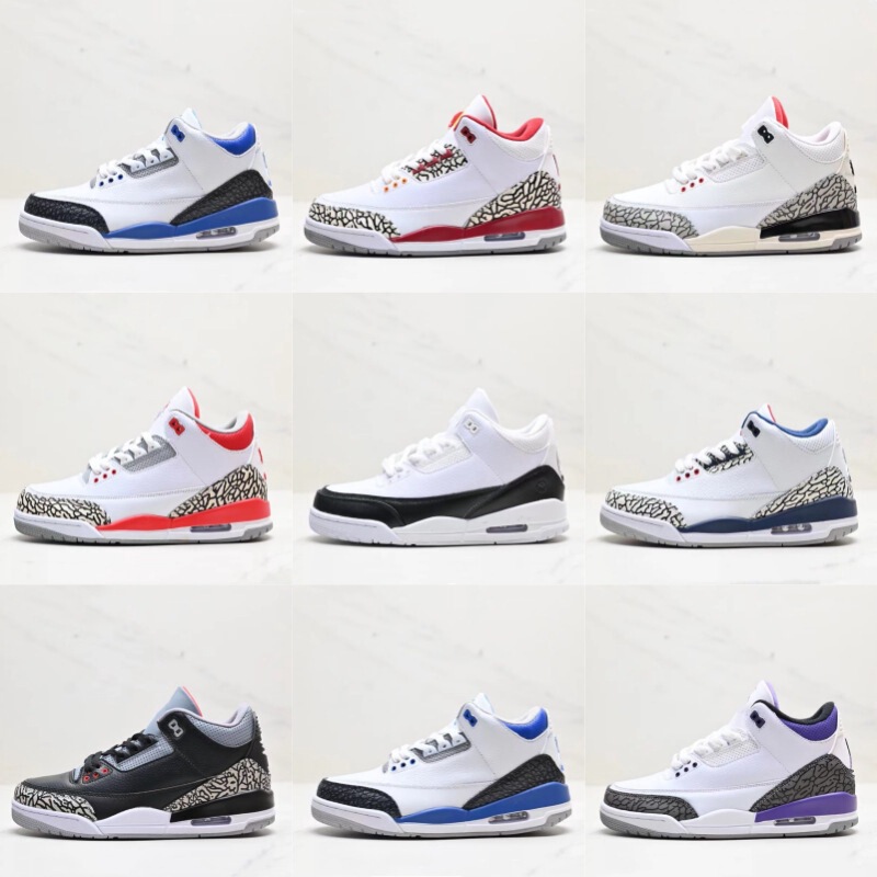 Aj3 Men's and Women's Shoes Fujiwara Hiroshi Lightning Knicks Sakura Air Cushion Cushioning Running Shoes Pure Original Naike Official