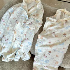 新しい漫画かわいい犬クラウド綿パジャマ女性の長袖ズボン春と秋は家の服セットの外で着用できます