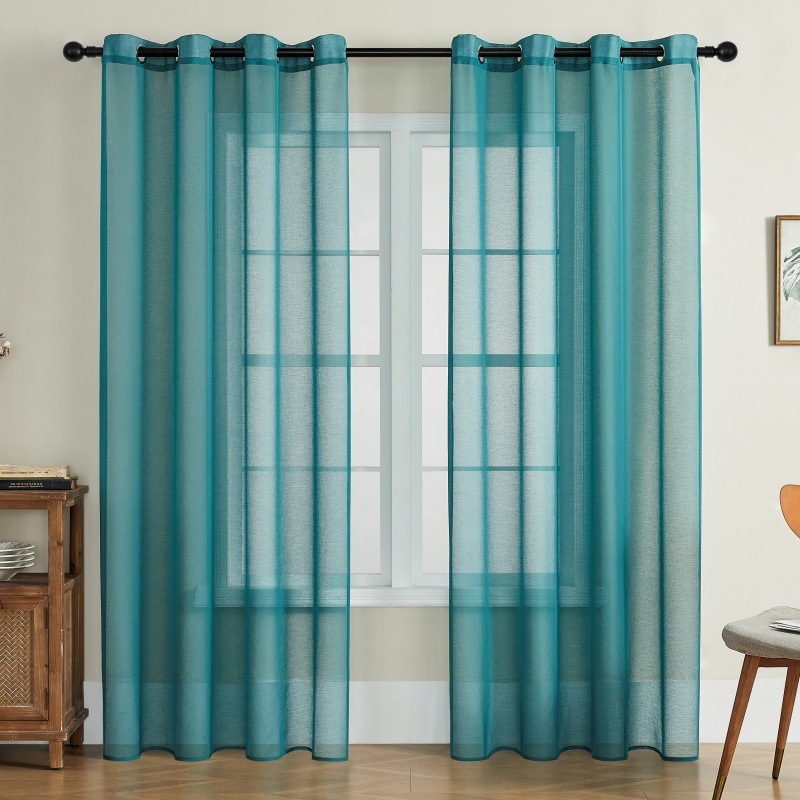 Ventanas transparentes de color sólido Dorry Twill cortinas de lona de dormitorio ventanas flotantes de balcón Amazon comercio exterior productos terminados ventanas al por mayor