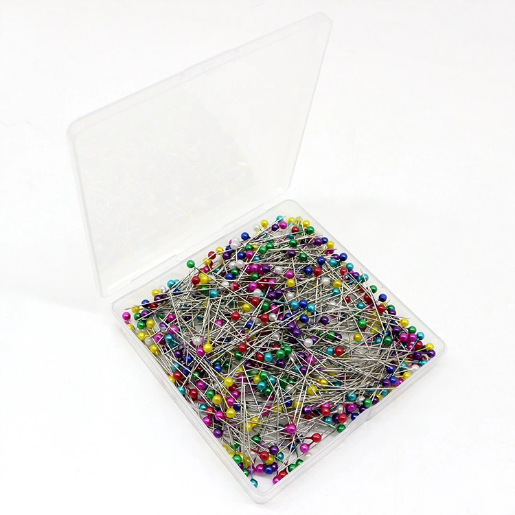 500/600 швейная игла прямая игла жемчужная шаровая Головка стегальная игла 38 мм цветная корсажная палочка игла для позиционирования жемчуга