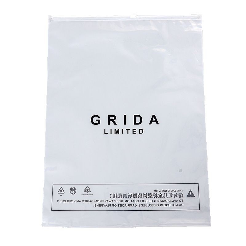 Impresión personalizada de la camiseta de la bolsa de embalaje de la camiseta de la bolsa transparente de la cremallera de la ropa interior calcetín eva bolsa de plástico esmerilada