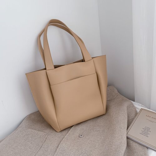 Women's Single Shoulder Bag, Quality Commuter Bag, Soft Leather, European and American Style,  New Arrival, Fashionable and Versatile Hand-held Tote Bag