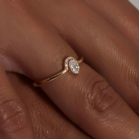 【埃菲尔】异形钻钻石戒指小巧小众百搭镀时尚气质精致