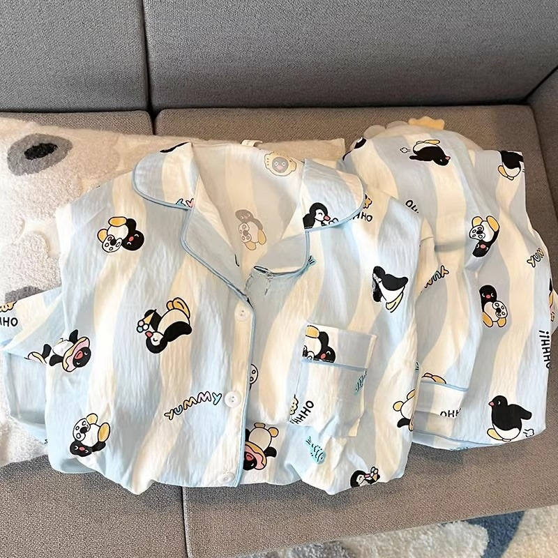 Cloud cotton-349-70#Striped penguin long