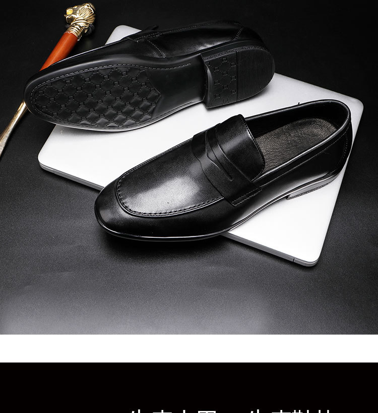Zakelijke herenschoenen leren instappers loafers met franjes_voghion.com