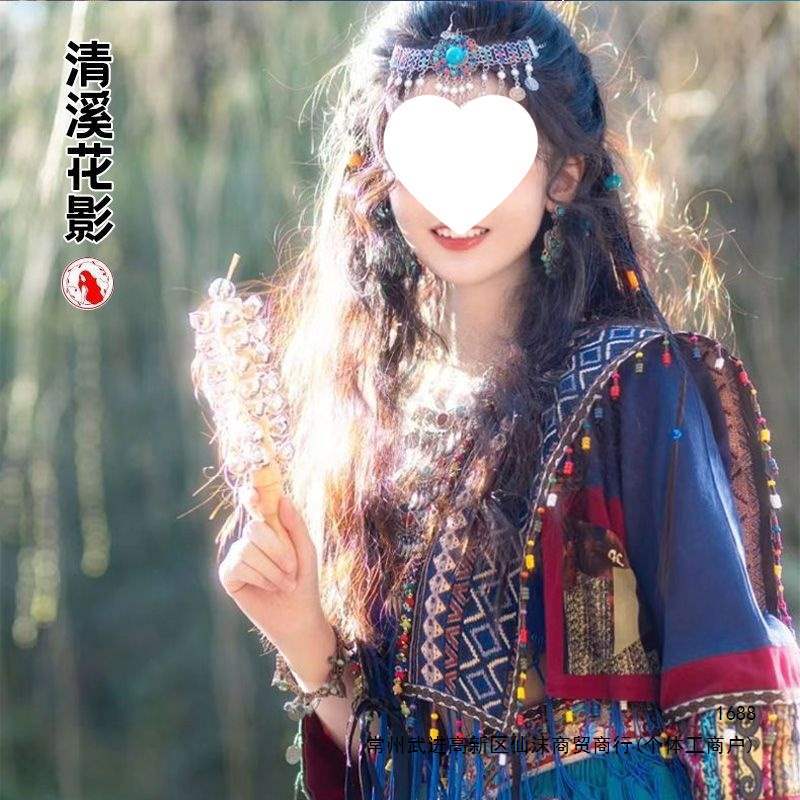 新款苗疆少女全套异域风情古风民族风拍照服装杨同款公主套装