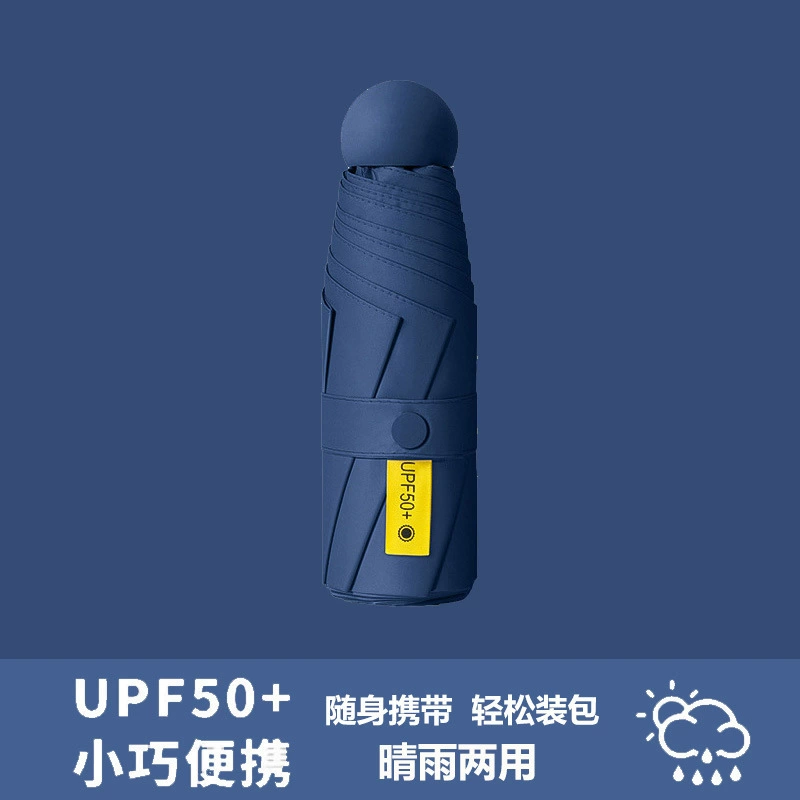 Capsule solar-powered, small handheld umbrella, sun protection, UF-protection