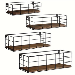 2025 New Cross-Border Dropshipping Hanging Floating Rack 4 Sets of Wall-Mounted Cross-Border Racks