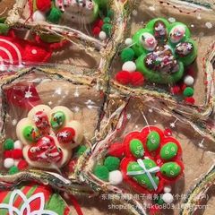 つまんでクリスマスを楽しんで、泥の手触りを配合します。