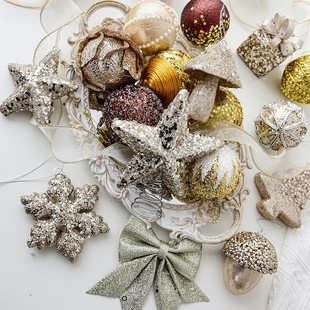 Cross-Border Christmas Ball Hanging Ball Painted Ball Christmas Tree Decoration Ball Colorful Ball Window Scene Layout Christmas Decorations