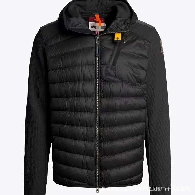 26 Cross-border high-end PJS down jacket, men's hooded, patchwork design, filled with white duck down, thickened for extra warmth, wholesale 26 Cross-border high-end PJS down jacket, men's hooded, patchwork design, filled with white duck down, thickened for extra warmth, wholesale