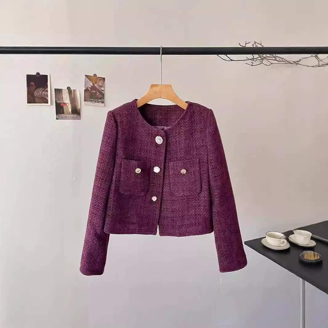 Весенний шерстяной жакет, французский стиль, стиль Chanel, 2025 год, тренд сезона, для подростков