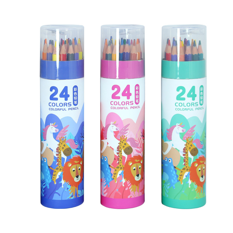 Lápices de color para estudiantes de primer grado dibujo infantil especial de dibujos animados de plomo de color al por mayor