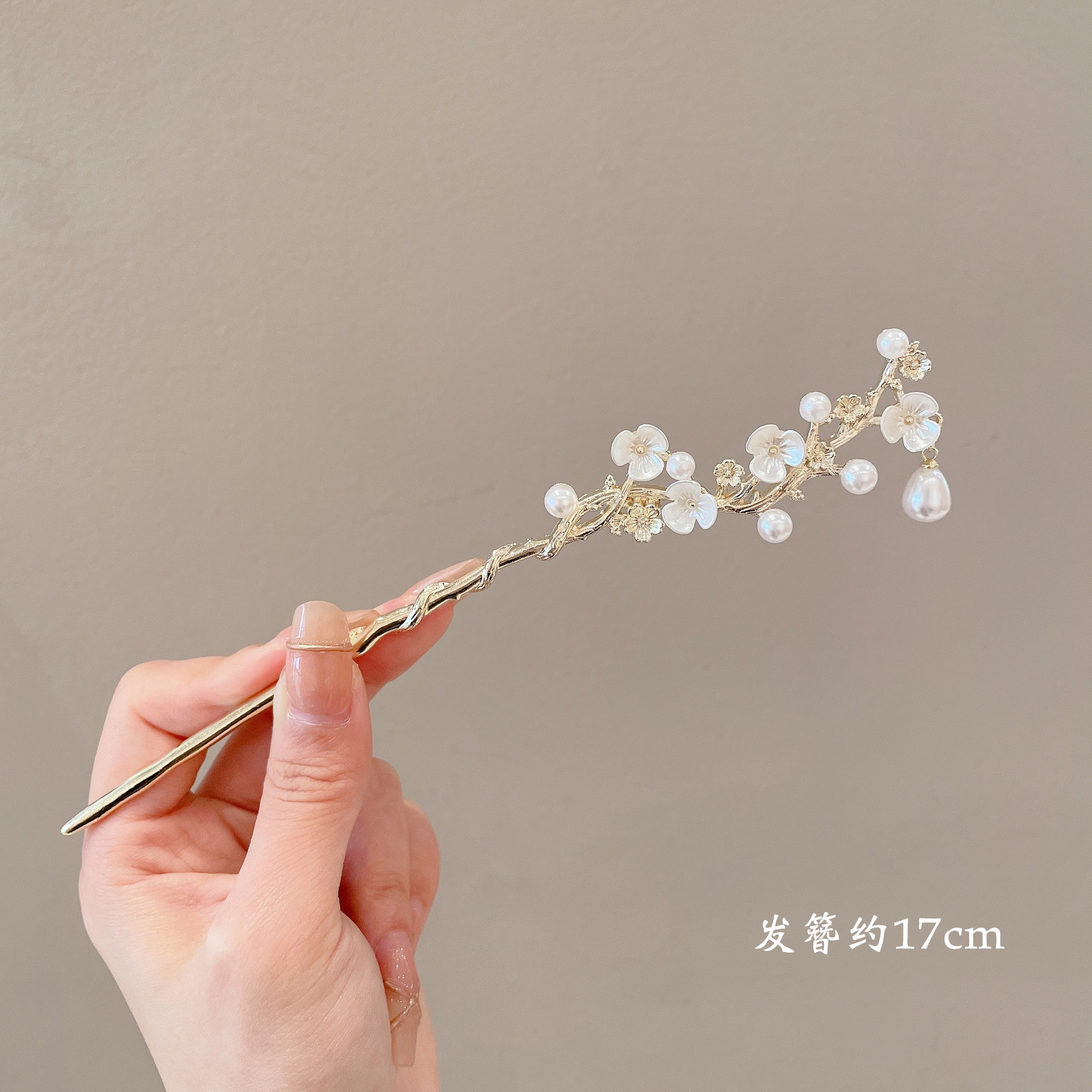 Orquídea de estilo antiguo broche de orquídea de franela nuevo estilo chino de primavera adornamiento de cabello temperamento disco broche de cabello simple broche nicho tocado