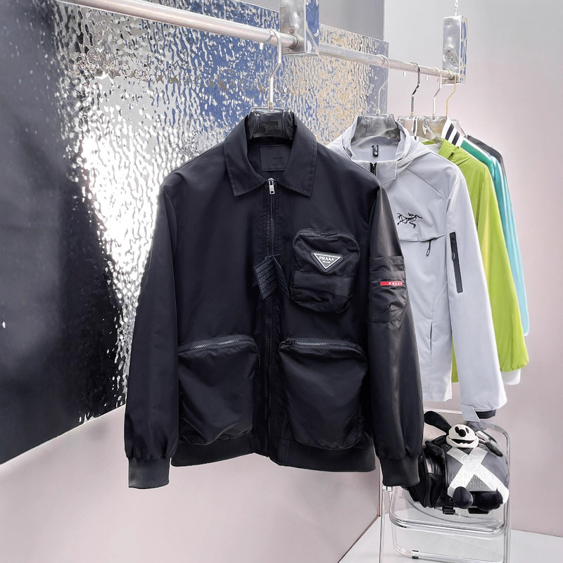1.1 Correct Version 25 Lv Moncler Mlb Autumn/Winter Prada Blcg Patchwork Jacket for Men and Women 1.1 Correct Version 25 Lv Moncler Mlb Autumn/Winter Prada Blcg Patchwork Jacket for Men and Women