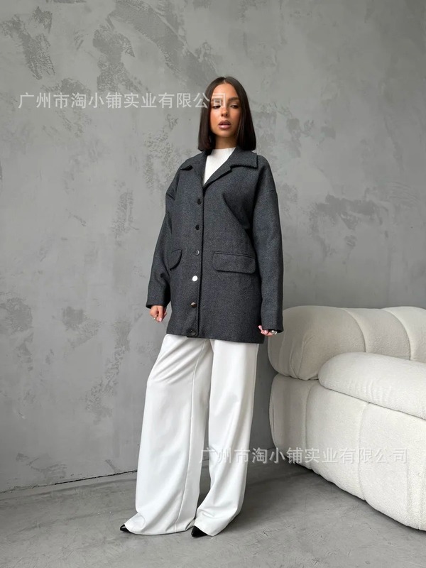 2025欧美女装秋冬款西装外套高级感洋气时尚潮流外穿翻领夹克上衣|undefined