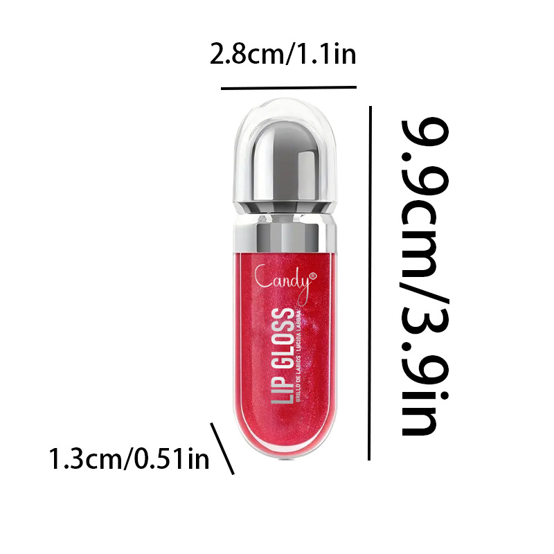 Fabricante suministro directo de alta humectación esmalte labial brillante no es fácil de secar la explosión transfronteriza esmalte labial de vidrio de agua lápiz labial