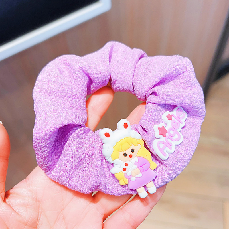 Dulces dibujos animados coreanos lindas princesas niñas anillo de pelo intestino grueso bolas cabeza artefacto mágico para niños costilla de cola de caballo accesorios para el pelo