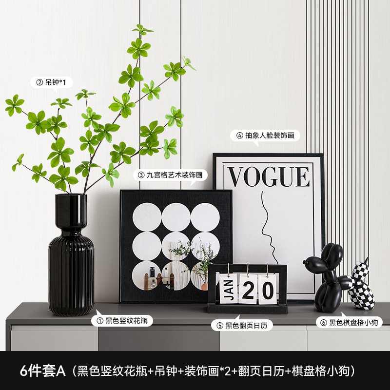 Entrar en el hogar decoración de puerta de entrada moderna alta sensación de sala de estar hogar escritorio TV comedor armario zapatos nicho decoración suave