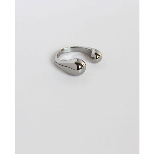 Brass electroplated 18K gold open adjustable ring European and American fashion cold style simple stacked joint ring trend 174