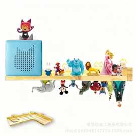 木质磁吸玩偶收纳架壁挂式隔板手办娃娃音响置物架盲盒玩偶展示架