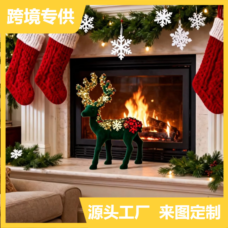 Customized Handmade Luxury Christmas Reindeer Pendant Decorations, Environmentally Friendly and Non-Toxic, Direct Sales from the Manufacturer, Holiday Party Decorations
