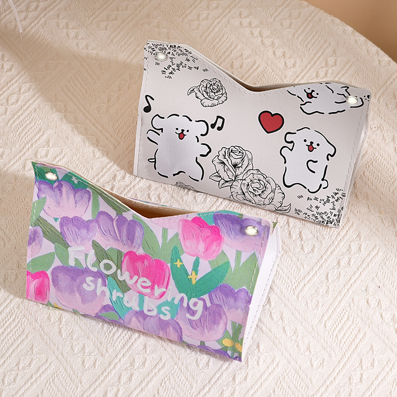 Caja de toallitas de escritorio encantadora caricatura doméstica sala de estar dormitorio caja de dibujo creativa caja de dibujo de papel automóvil caja de dibujo de servil