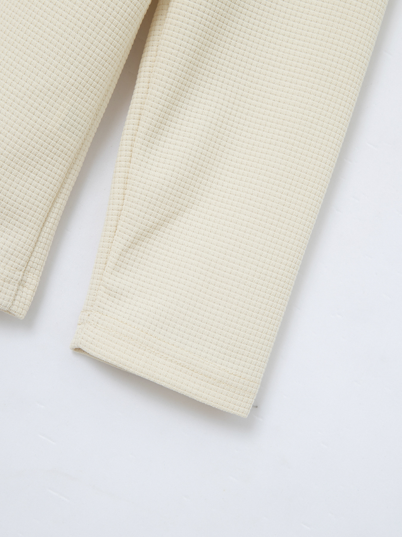 Herren Waffelstrick Business Anzug Set Mit Kragen Und Bindung_voghion.com