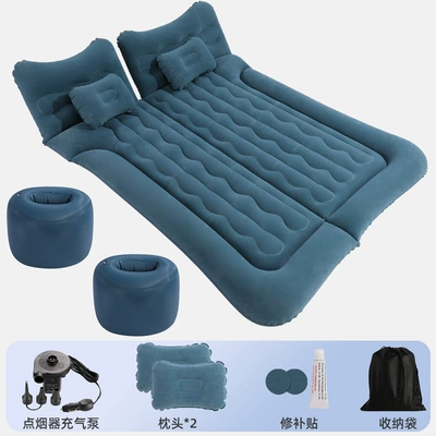 Vehicle-mounted inflatable bed: SUV Car Inflatable Bed Off-road - suv-dark-green-trunk-rear-seat-with-double-pier