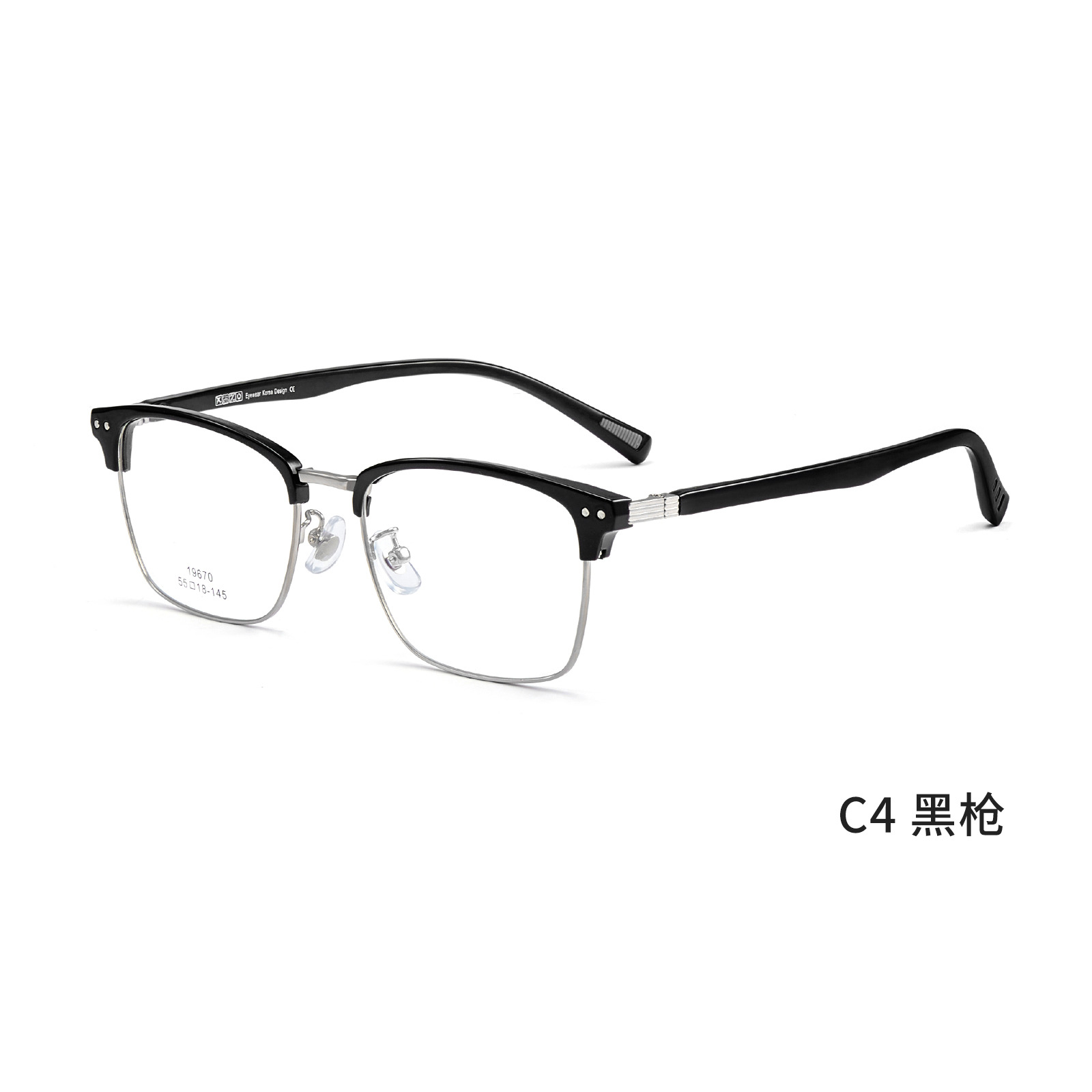 Luz ruoshuai hombres de negocios casual TR90 ceja marco gafas marco elegante todo partido puede coincidir grados Danyang al por mayor