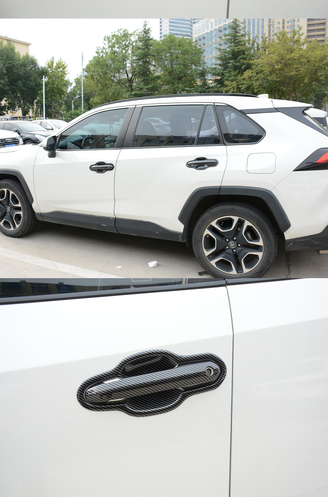 20-25 New Rav4 Rongfang Door Handle Decorative Stickers Wilanda Modified Door Handle Anti-Scratch Protective Cover