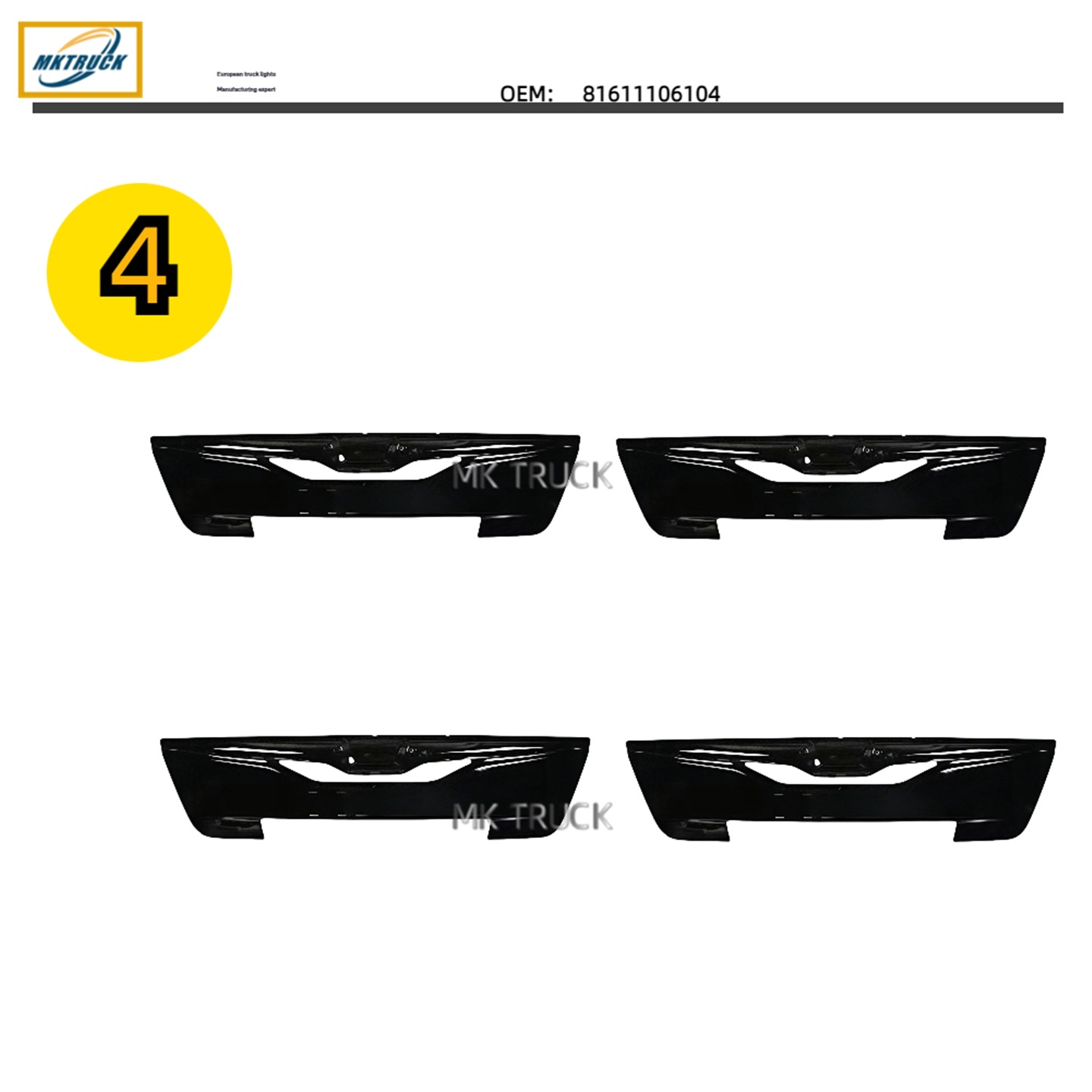 Rejilla del panel frontal 81611106104 para piezas de camiones MAN TGL TGM
