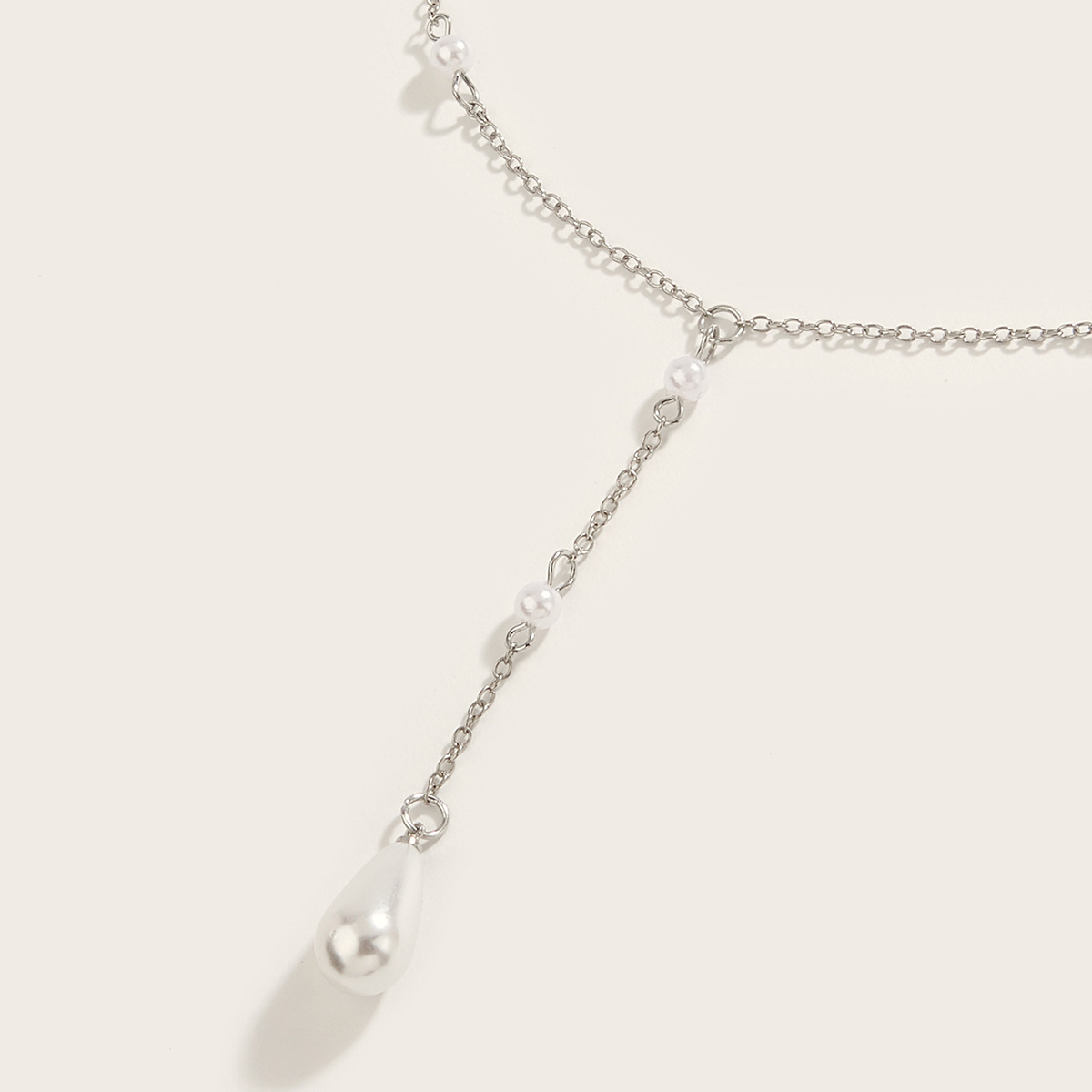 Solid Color Pattern Simple Style Solid Color Pearl Zinc Alloy Wholesale Pendant Necklace
