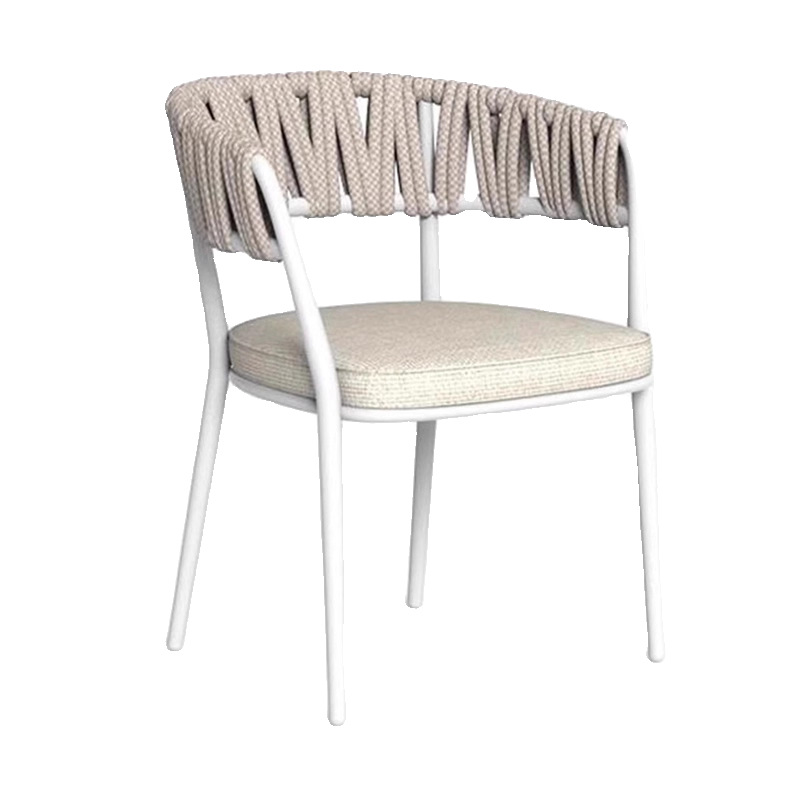 Mesa y silla de ocio al aire libre de alta gama Jardín Villa Hotel Restaurante al aire libre Arte tejido impermeable Combinación de protección solar