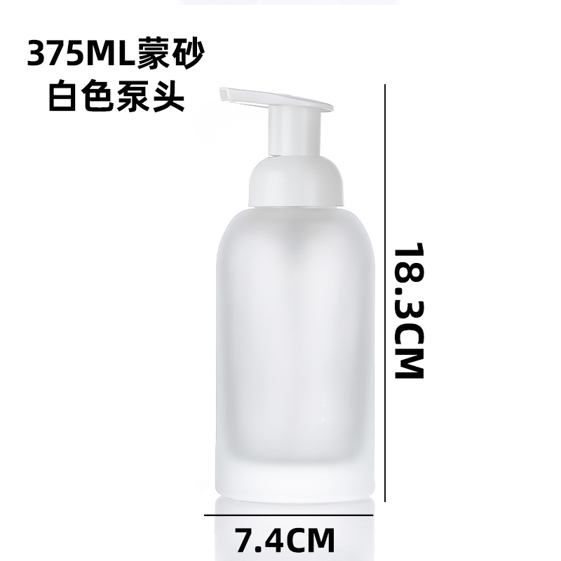 Cristal blanco bomba de espuma mano desinfectante botella tipo prensa espuma sub-botella de cristal botella de jabón mousse loción botella al por mayor