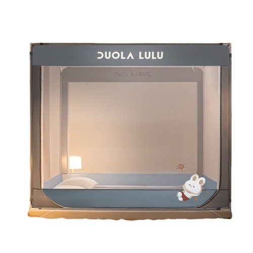 Antibacterial anti-fall mosquito net  new high-end yurt home bedroom installation-free children's baby mosquito net bracket