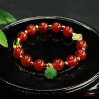 Aiyu натуральный красный агат ручной браслет из халцедона с шариками ретро ювелирные изделия в прямом эфире оптом AY2052402