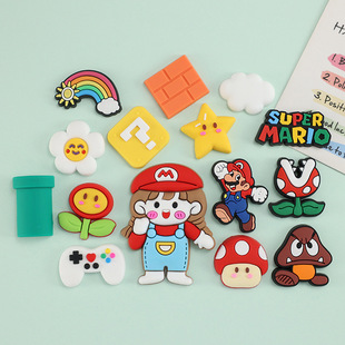 Cartoon Game supermario Mario Super Mary Dress-up DIY Mobile Phone Case Soft Glue Decoration Accessories Sticker
