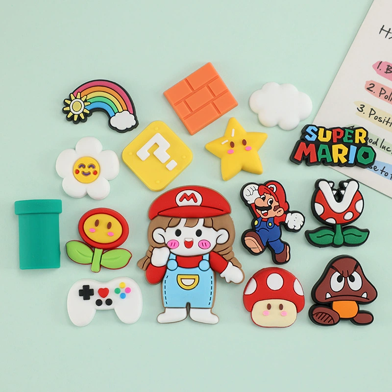 Мультяшный игровой кейс СуперМарио Марио Супер Мэри Замена DIY чехол для мобильного телефона с мягким клеем, декоративные аксессуары наклейка