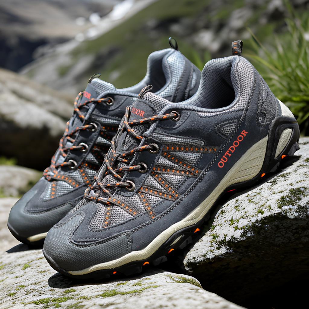 2025 primavera y otoño transfronterizos de malla pareja zapatos de senderismo de altura baja zapatos deportivos casuales al aire libre de malla zapatos de montaña transpirables