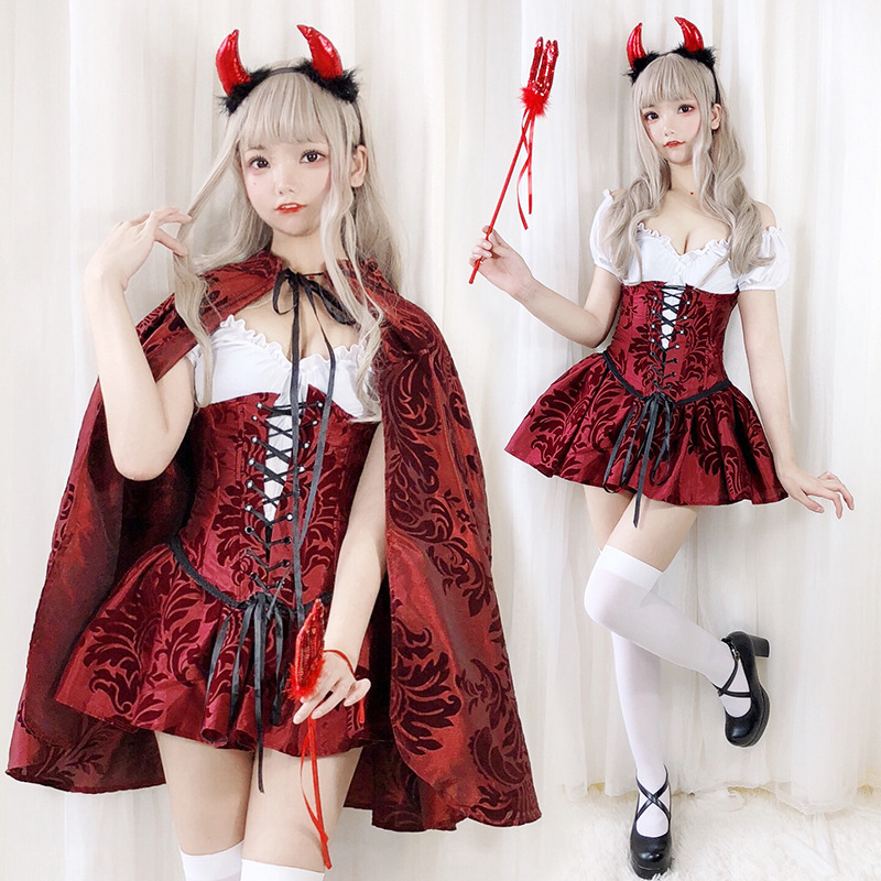 Halloween Adult Costume Pirate Costume Witch Costume Gothic Style Little Red Riding Hood Cloak Cape Vampire