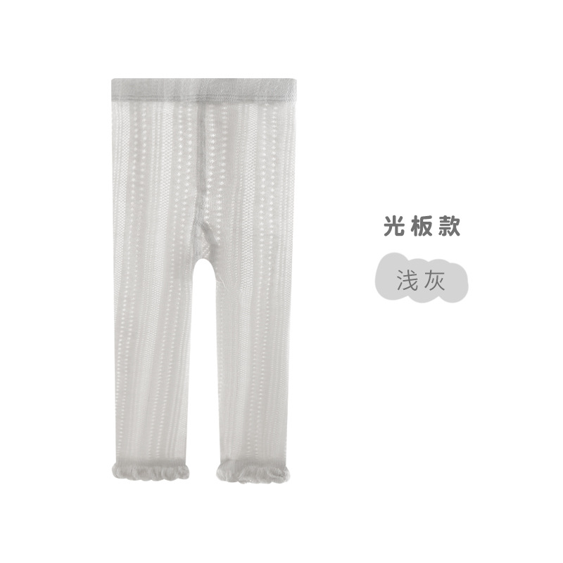 2024 verano nuevo bebé niñas encaje pantalones cortos malla delgada princesa bebé color sólido niñas polainas Calcetines