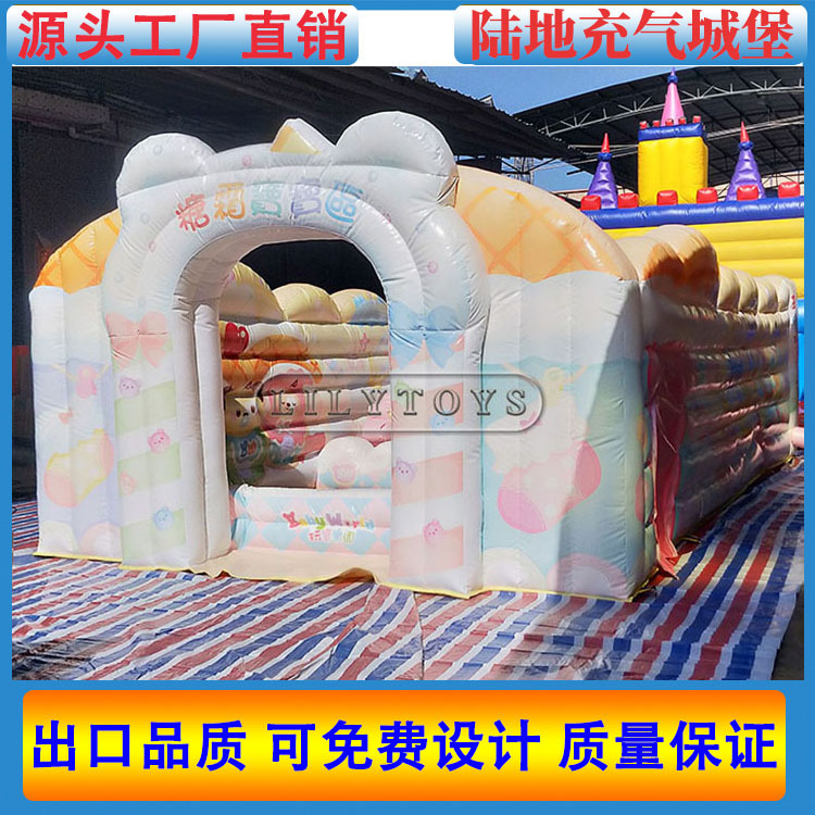 Outdoor Inflatable Naughty Castle Slide Trampoline Equipment Adult Inflatable Entertainment Castle Jumping Bed Slide Source Manufacturer
