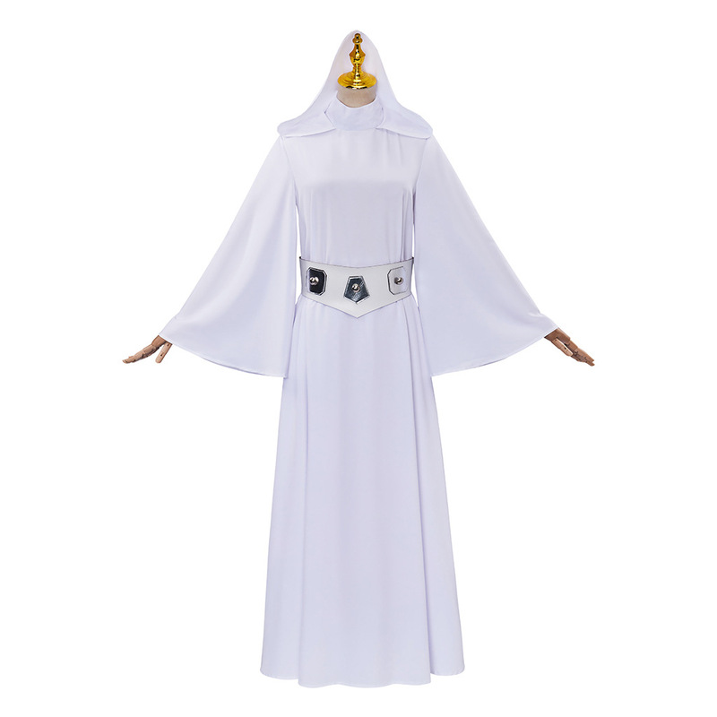 Star Wars cosplay Performance Costume Women's Princess Leah White Long Skirt Dress Ready for Direct Delivery