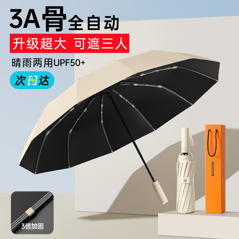 60-Rib 3X Thickened and Reinforced Automatic Dual-Use Sunshade and Sun Protection Umbrella, Wholesale Direct from Manufacturer 60-Rib 3X Thickened and Reinforced Automatic Dual-Use Sunshade and Sun Protection Umbrella, Wholesale Direct from Manufacturer