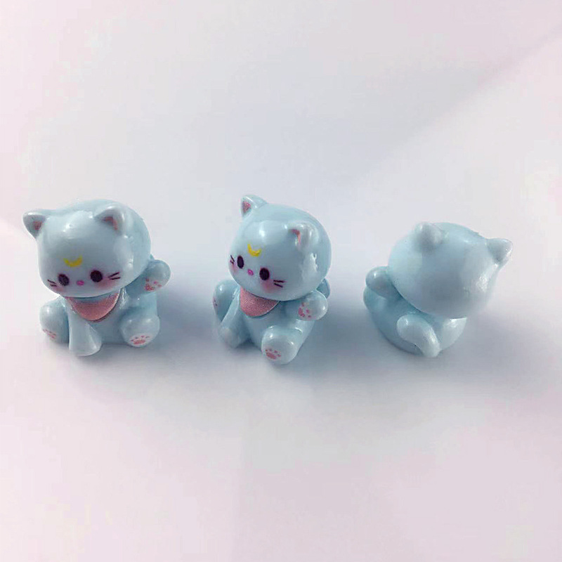 可爱树脂卡通招手小猫咪diy饰品配件车载吊坠手链玩具屋装饰摆件|undefined