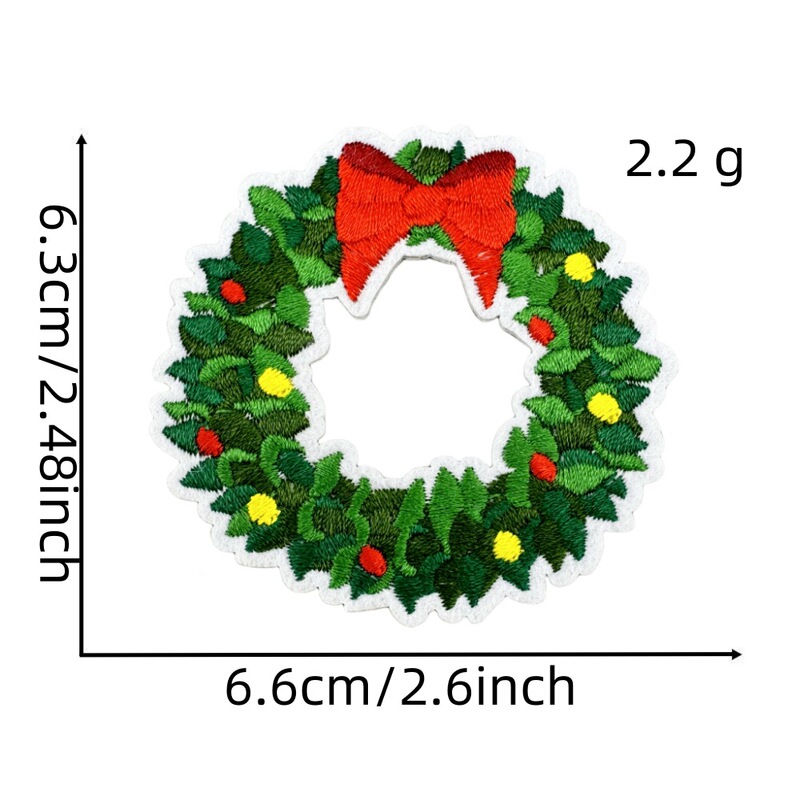ホリデー漫画クリスマス刺繍布パッチ在庫卸売装飾雪だるまヘラジカ刺繍パッチアイロンパッチ|undefined